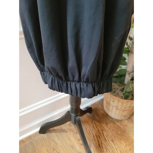 Zara Basic Hoodie Dress Womens Small Beige Black Short Sleeve Casual Streetwear - Picture 5 of 14